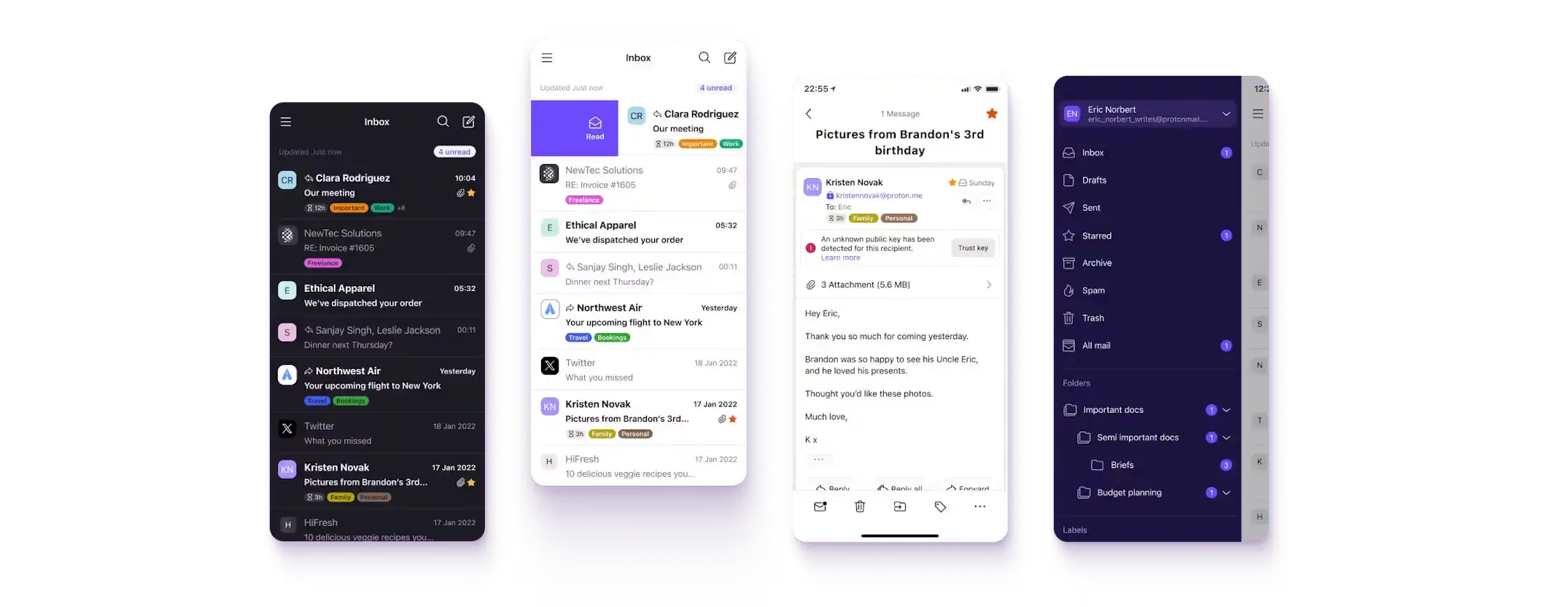 protonmail screenshot