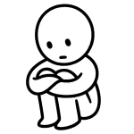 GIF of sad person sitting with their knees tucked to their chest crying.